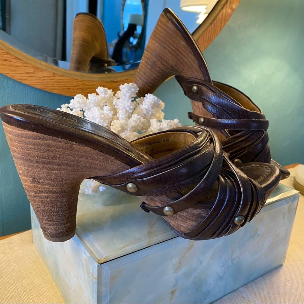 FRYE Reese Cone Heel Platform Sandals